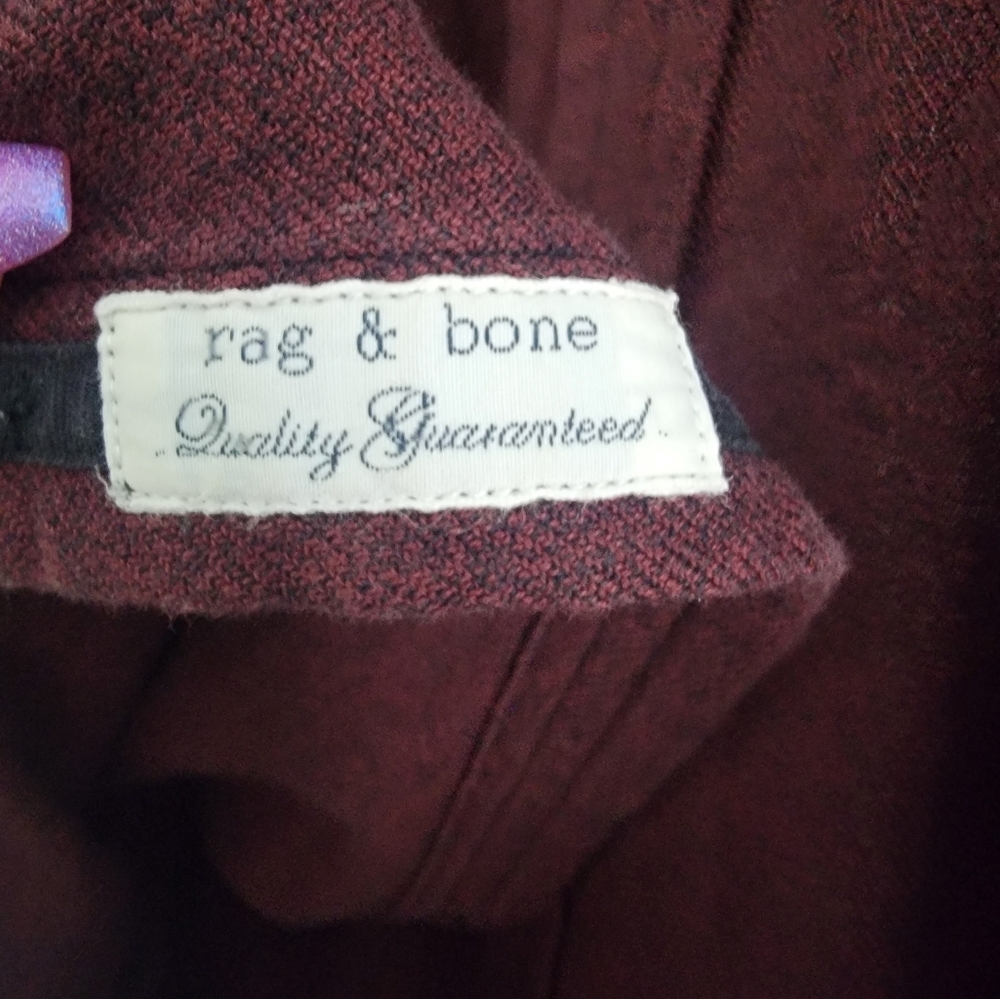 rag & bone Men's Plum Button-Down Casual Shirt - Picture 9 of 12